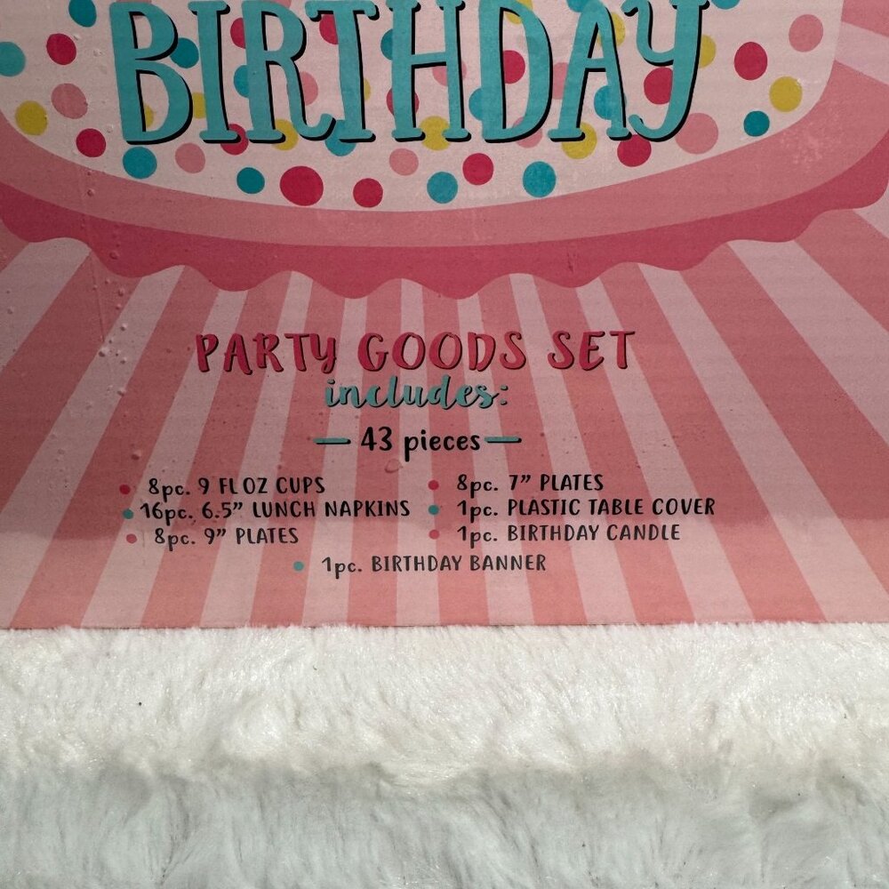 Birthday Party In A Box Set 43 PIECES Happy Birthday Set NEW Sealed - Picture 2 of 3